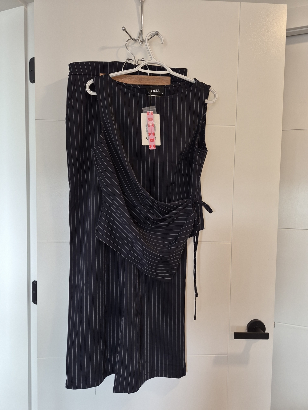 Cider Navy Pinstriped Set